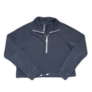 Vuori Sedona Half Zip Pullover Womens French Terry Cropped VW274 Charcoal Gray